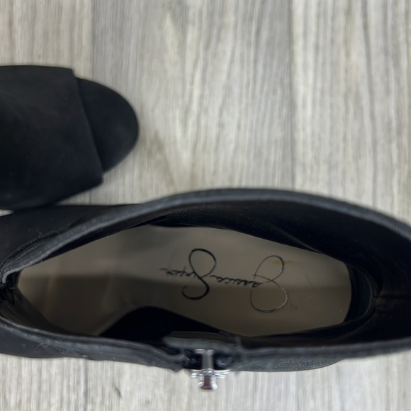 Jessica Simpson Jiven Leather Peep-Toe Heels - Picture 9 of 11